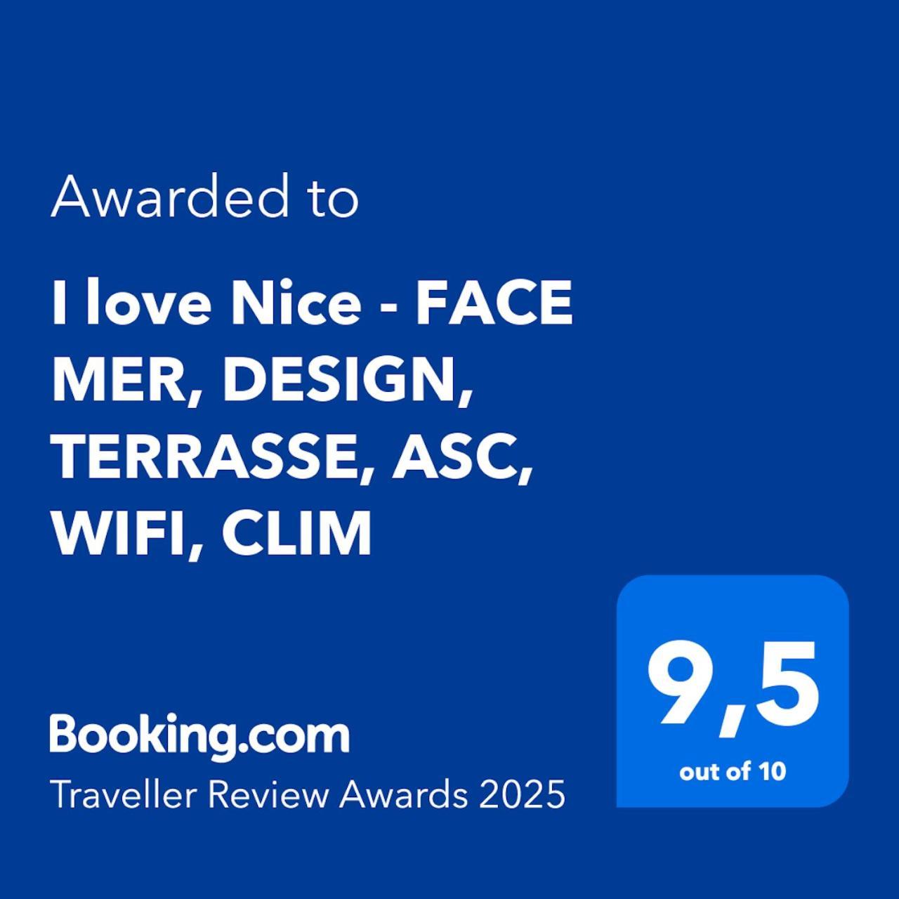 I Love Nice - Face Mer, Design, Terrasse, Asc, Wifi, Clim Exterior foto